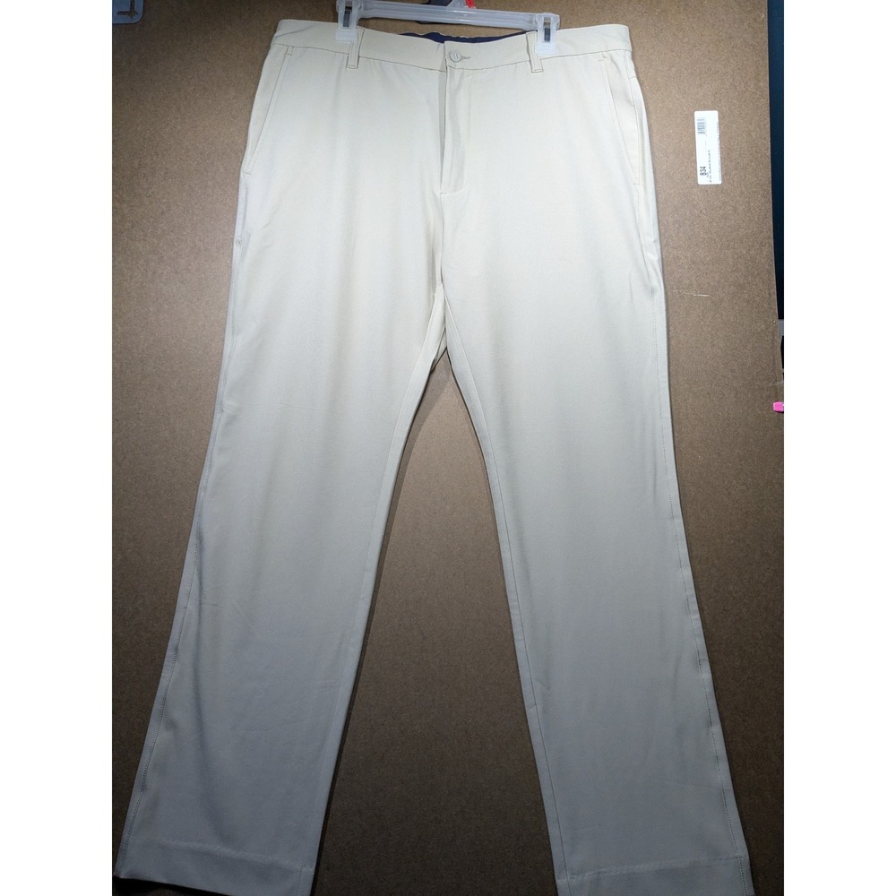 FootJoy Mens Performance Golf Pants Stone Beige W38 L32 FJ Stretch Trousers